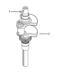Kohler Kt740-3027 Crankshaft Diagram and Parts List for Z-FORCEL60 (17ASDALD009-17BSDALD010)(2015) Cub Cadet Lawn Tractor